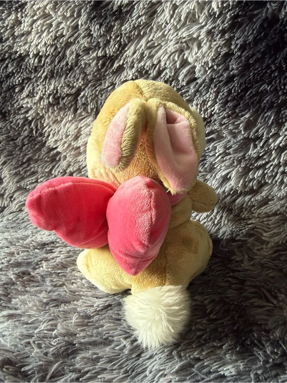 Plush Small Pet Bunny Toy - Cream and Pink
